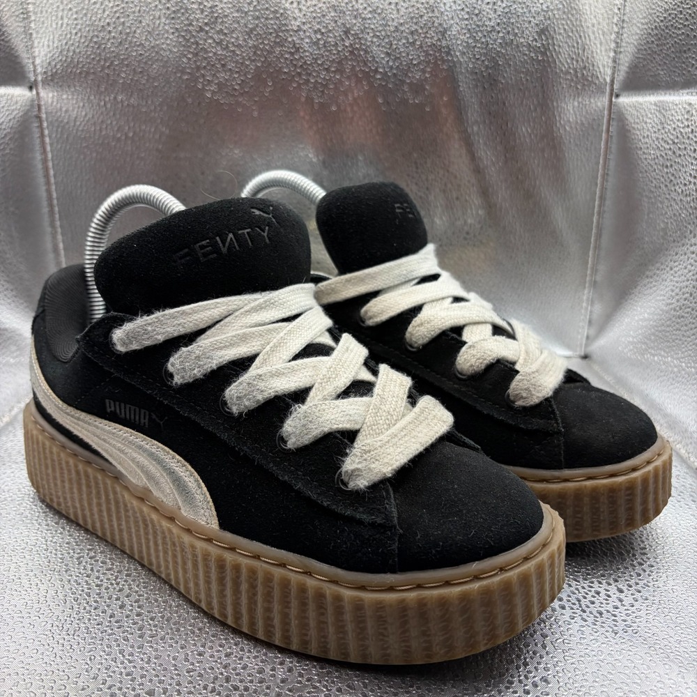 Size 7.5 PUMA x FENTY Creeper Phatty Black Warm‎ White Womens Shoes 399332-01